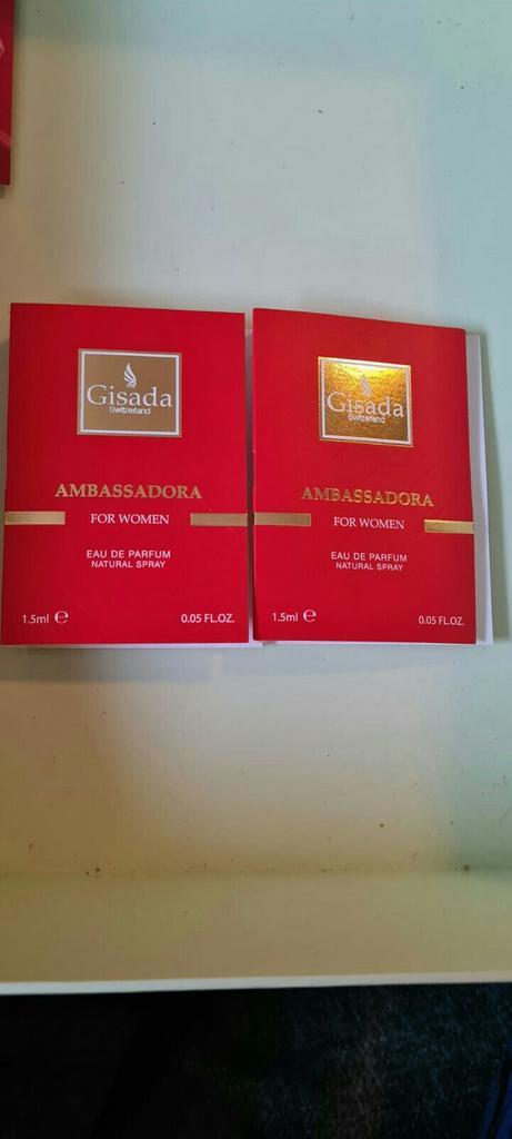 Gisada ambassadora for woman eau de parfum 2x1,5ml, Sieraden, Tassen en Uiterlijk, Uiterlijk | Parfum, Nieuw, Ophalen of Verzenden