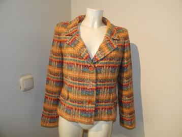 Max Mara vintage blazer kleurrijke print felle kleuren D42 beschikbaar voor biedingen