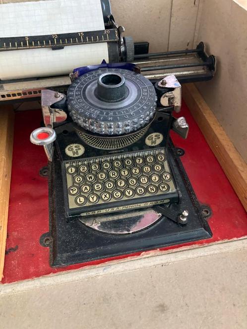 Blikken GSN junior typemachine in originele doos 1930, Antiek en Kunst, Antiek | Speelgoed, Ophalen of Verzenden