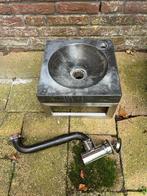 GRATIS: donkerbruine natuurstenen wasbakje, Ophalen, Gebruikt, Steen, Wastafel