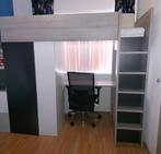 *** Hoogslaper met bureau en inloopkast ***, Ophalen, Eenpersoons, Zo goed als nieuw, 200 cm