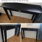 Mooie zwarte sidetable in prima staat 120 cm breed 35 diep, Huis en Inrichting, Tafels | Sidetables, 100 tot 150 cm, Ophalen of Verzenden