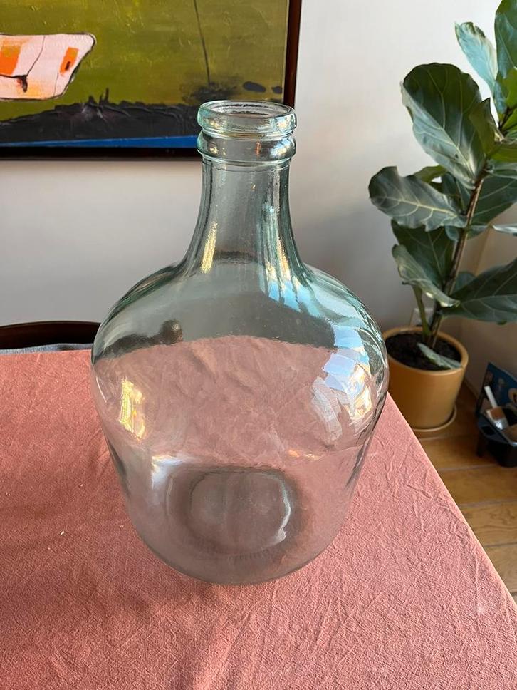 Grote glazen vaas, Huis en Inrichting, Woonaccessoires | Vazen, Zo goed als nieuw, Overige kleuren, Minder dan 50 cm, Glas, Ophalen