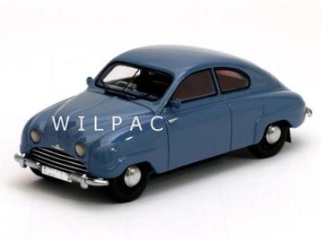 Neo . Saab 92 / 92b 1952 blauwgrijs 1:43 in hq resin mib beschikbaar voor biedingen