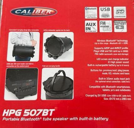 Caliber HPG507BT actieve luidspreker met bluetooth streaming, Audio, Tv en Foto, Luidsprekers, Zo goed als nieuw, Overige typen