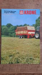 Folder KRONE Kortsnij Opraapwagens Turbo, opraapwagen, Ophalen of Verzenden, Zo goed als nieuw, Folder