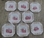 Boch La Louvière Cornelis Troost 8 x Gebaksbordjes Boch, Ophalen of Verzenden