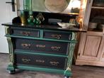 Commode met zwart marmeren blad, Huis en Inrichting, Ophalen, 50 tot 100 cm, Zo goed als nieuw, Met lade(s)