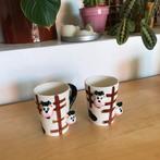 Twee mokken koeien zwart wit, Huis en Inrichting, Keuken | Servies, Ophalen of Verzenden, Aardewerk, Overige stijlen, Kop(pen) en/of Schotel(s)
