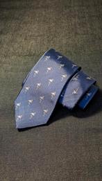 The English Hatter zijden stropdas blauw, Blauw, Ophalen of Verzenden, Zo goed als nieuw, Met patroon