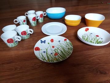 Compleet Mepal rosti campingservies van melamine beschikbaar voor biedingen