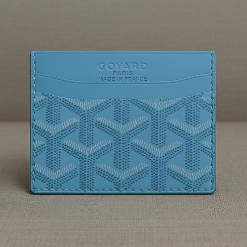 Goyard kaarthouder lichtblauw nieuw!, Sieraden, Tassen en Uiterlijk, Portemonnees, Zo goed als nieuw, Blauw, Leer, Ophalen of Verzenden