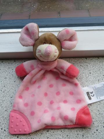 Knuffeldoek muis of muisje merk Ergee roze velours beschikbaar voor biedingen