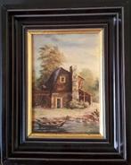 schilderij landhuis met bootje  (32), Ophalen of Verzenden
