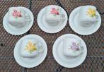 Vintage Porseleinen Kopjes met Bloemmotief Eversberg Bavaria, Huis en Inrichting, Keuken | Servies, Nieuw, Ophalen of Verzenden