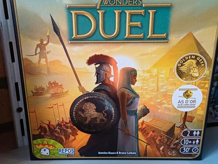 7 Wonders Duel Bordspel, Hobby en Vrije tijd, Gezelschapsspellen | Bordspellen, Zo goed als nieuw, Een of twee spelers, Ophalen