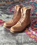 Dames laarsjes maat 40 VETERSCHOENEN MET RITSSLUITING, Ophalen of Verzenden, Zo goed als nieuw, Beige, Lage of Enkellaarzen