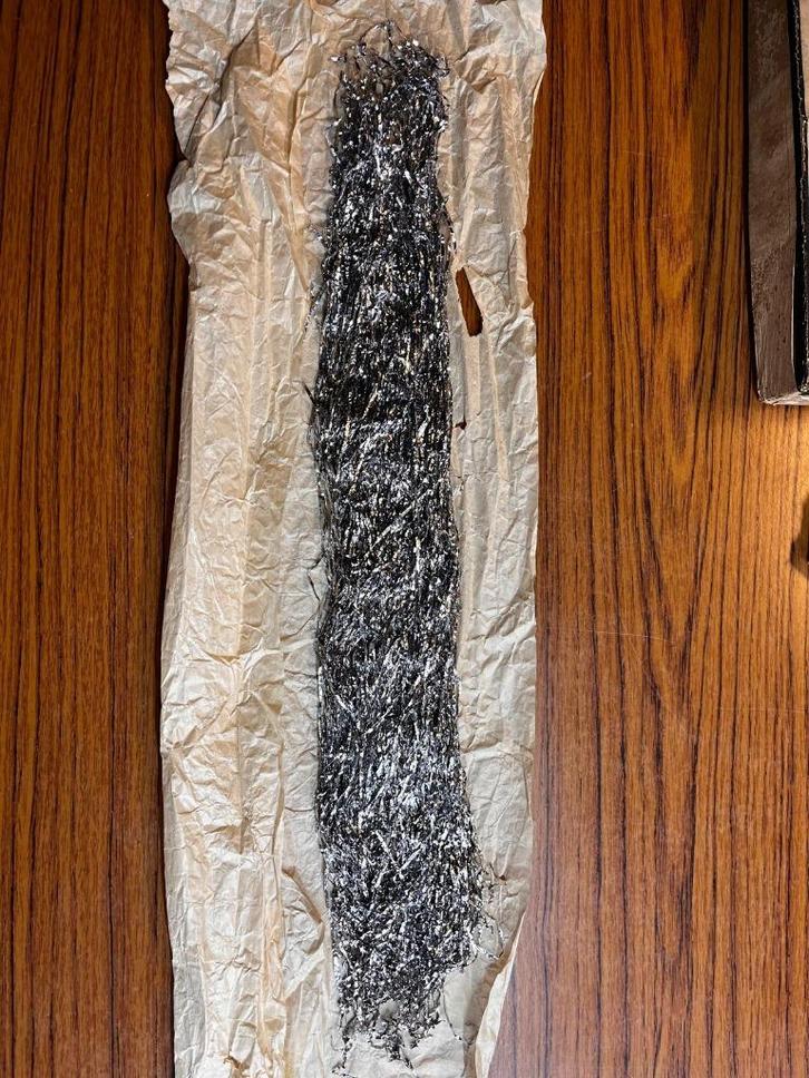 15) originele lange en grote streng lood lametta, Diversen, Kerst, Zo goed als nieuw, Ophalen of Verzenden