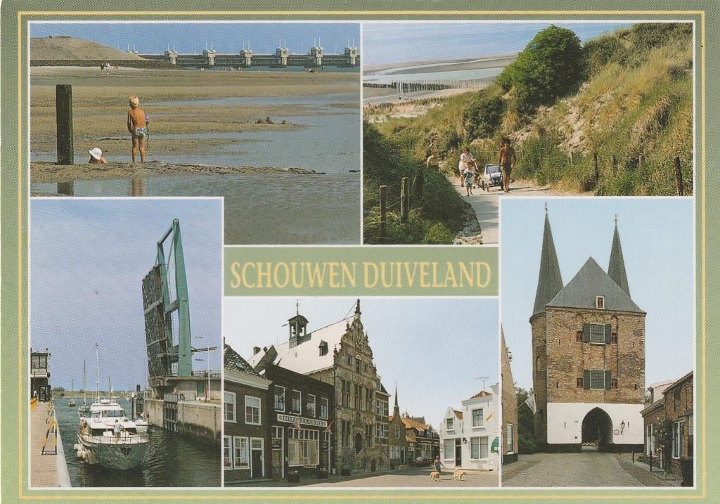 SCHOUWEN DUIVELAND Stormvloedkering Sluis Duin, Verzenden, 1980 tot heden, Gelopen, Zeeland