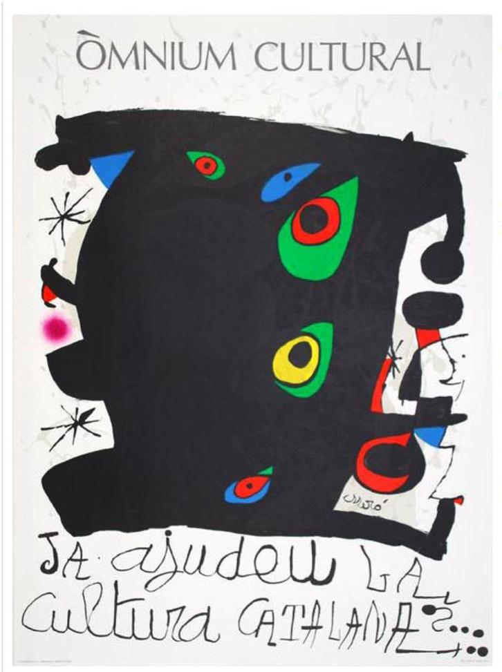 # MIRO # Orginele Lithografie / uit 1974 /"Omnium Cultural", Antiek en Kunst, Kunst | Litho's en Zeefdrukken, Ophalen of Verzenden