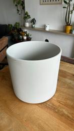 Grote bloempot plantenpot gebroken wit d32cm, Rond, Zo goed als nieuw, Aardewerk, Ophalen