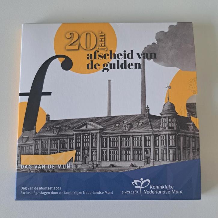Knm 2021 20 Jaar Afscheid Gulden Dag van de Munt 2021, Postzegels en Munten, Munten | Nederland, Setje, Euro's, Koningin Beatrix