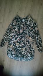 Tuniek lang shirt H&M maat 38 groen bloemen dames top lange, Groen, Gedragen, Maat 38/40 (M), H&M