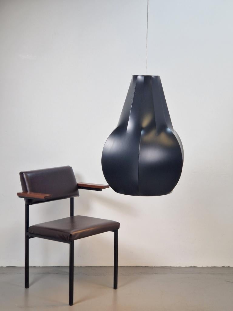 Xl moderne kundalini Cocoon hanglamp gina de-signum zwart, Modern design, Ophalen of Verzenden, N, Overige materialen
