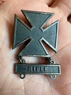WO2 Amerikaans Marksman badge M1 Garand medaille sterling, Amerika, Lintje, Medaille of Wings, Ophalen of Verzenden