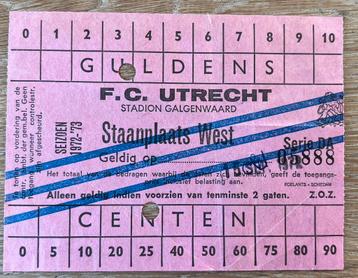 Toegangskaartje FC Utrecht - Ajax 1972/73 beschikbaar voor biedingen