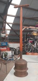 Antieke waterstamper van messing en hout, Antiek en Kunst, Ophalen of Verzenden