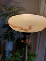 Lampenkap glas vintage beige bruin creme marmerlook 4 stuks, Huis en Inrichting, Lampen | Lampenkappen, Ophalen, Rond, Zo goed als nieuw