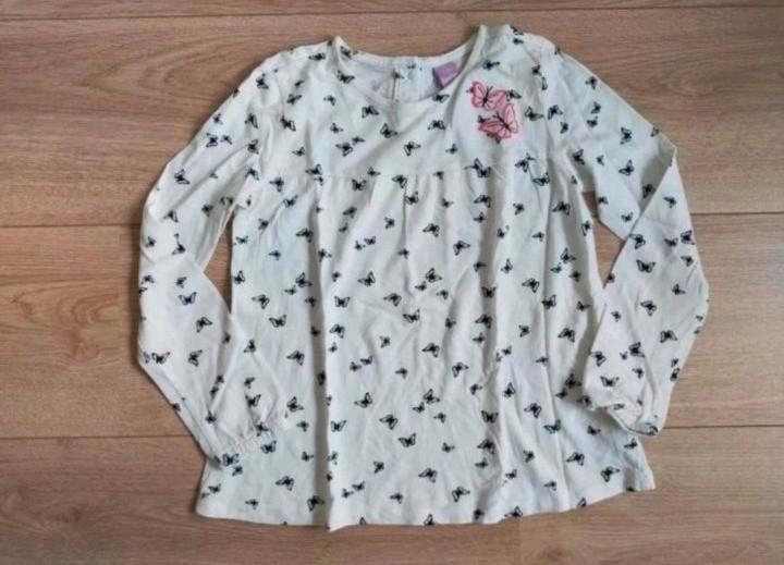 Zgan! Schattige witte vlinder top van Dopodopo! Mt 128, Kinderen en Baby's, Kinderkleding | Maat 128, Zo goed als nieuw, Meisje