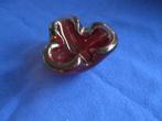 murano glazen rode asbak 12 cm doorsnee, Antiek en Kunst, Ophalen