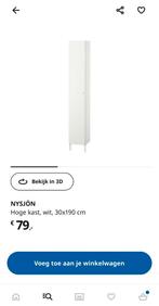 Hoge badkamerkast Ikea Nysjon wit, Huis en Inrichting, Badkamer | Badkamermeubels, (Half)hoge kast, 25 tot 50 cm, Minder dan 50 cm