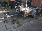 Aanhanger enkel asser met reservewiel en oplooprem, Auto diversen, Aanhangers en Bagagewagens, Ophalen