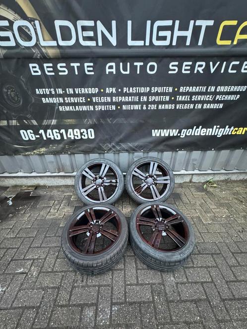 18” Originele Seat Leon Velgen 5x112 Zwart met Rood Zomerban, Auto-onderdelen, Banden en Velgen, Banden en Velgen, Zomerbanden