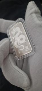 The perth mint  dragon silver rectangular zilver  1oz, Ophalen of Verzenden, Zilver