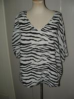 Miss E inspired zwart - witte top maat 46, Zwart, Maat 46/48 (XL) of groter, Ophalen of Verzenden, Zo goed als nieuw