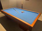 Biljart incl biljartkeu’s, ballen, scorebord en verwarmd, Sport en Fitness, Biljarten en Poolen, Ophalen, Gebruikt, Biljarttafel