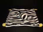 IKEA ZEBRA KLAPPA KNUFFELDOEK VELOURS ZWART/WIT BREED GESTRE, Kinderen en Baby's, Speelgoed | Knuffels en Pluche, Verzenden, Nieuw
