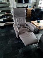 HUKLA relax fauteuil, leder, handmatig verstelbaar., Gebruikt, Ophalen