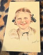 Portret meisje - Ingel 1949, Verzenden, 1940 tot 1960, Ongelopen, Kinderen