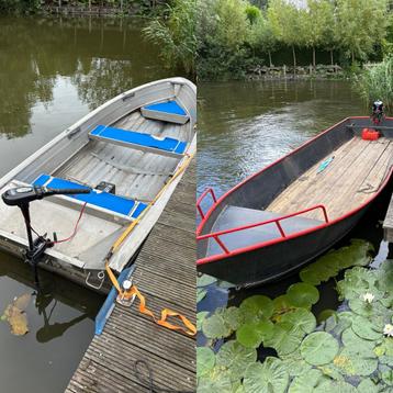 Aluminium boot met trailer en schuit en rubberboot  beschikbaar voor biedingen