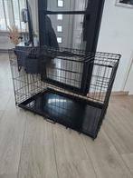 Inklapbare zwarte hondenbench, Dieren en Toebehoren, Ophalen, Zo goed als nieuw