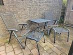 Onderhoudsvrije verstelbare tuinset, Tuin en Terras, Tuinstoelen, Ophalen, Zo goed als nieuw