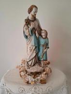 Brocante/vintage Jozef met kindje beeld, Antiek en Kunst, Curiosa en Brocante, Ophalen of Verzenden
