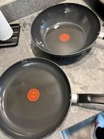 Tefal koekenpan en wok, Huis en Inrichting, Keuken | Potten en Pannen, Ophalen of Verzenden, Gebruikt, Rvs, Koekenpan of Braadpan