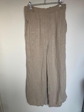 10Days beige pantalon linnenstructuur maat 1/M straight leg  beschikbaar voor biedingen