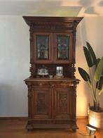 Antieke Mechelse kast met glas in lood, Antiek en Kunst, Ophalen